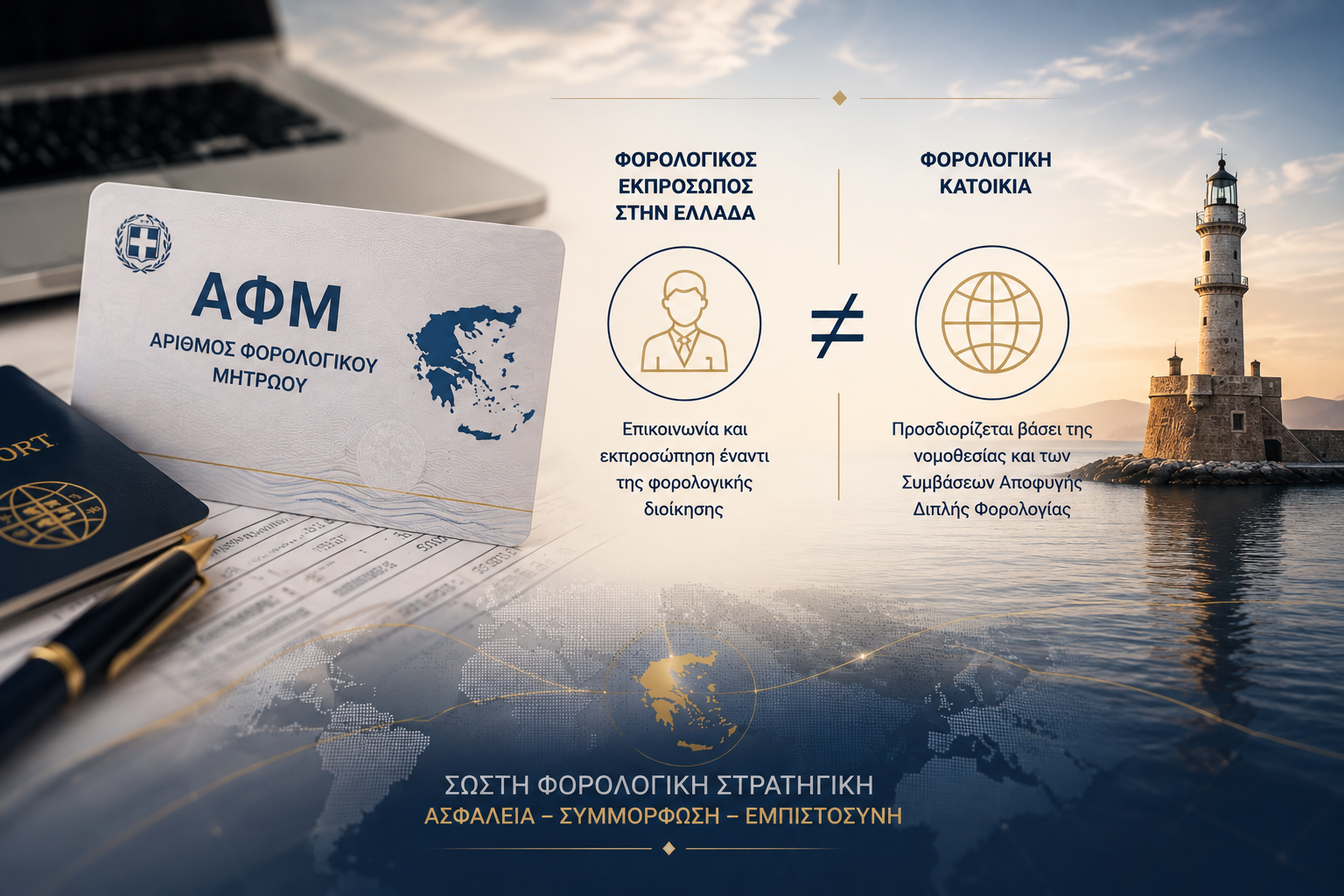 Infographic: Απόκτηση ΑΦΜ αλλοδαπών - ταυτοποίηση, έγγραφα, φορολογικός εκπρόσωπος