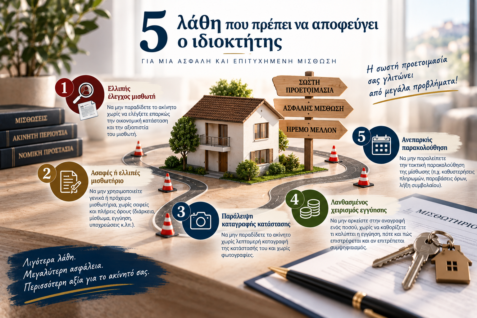 5 λάθη που πρέπει να αποφεύγει ο ιδιοκτήτης σε μίσθωση κατοικίας