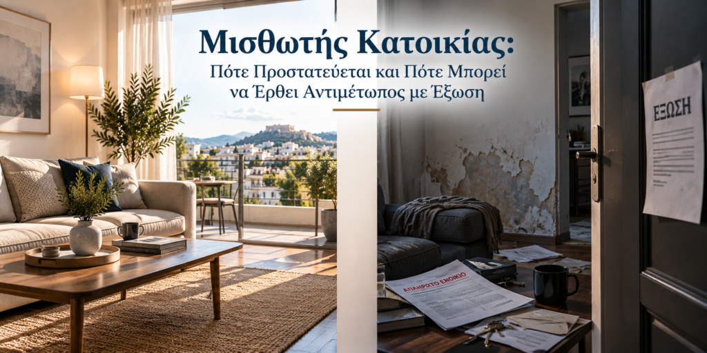 Μισθωτής Κατοικίας: Πότε Προστατεύεται και Πότε Μπορεί να Έρθει Αντιμέτωπος με Έξωση