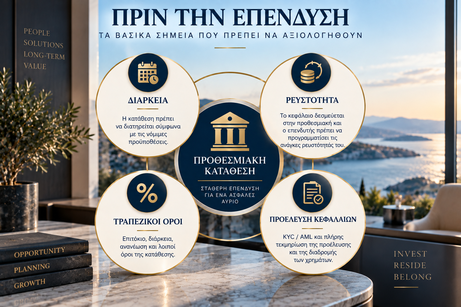 Πριν την επένδυση: διάρκεια, ρευστότητα, τραπεζικοί όροι, προέλευση κεφαλαίων