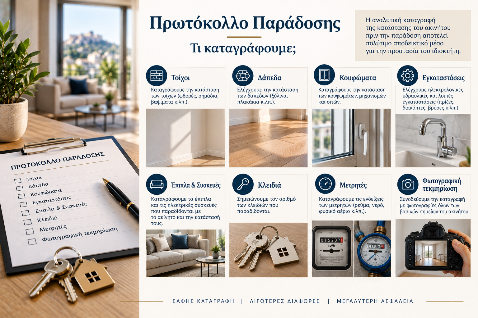 Πρωτόκολλο παράδοσης ακινήτου – τι καταγράφουμε για την προστασία του ιδιοκτήτη