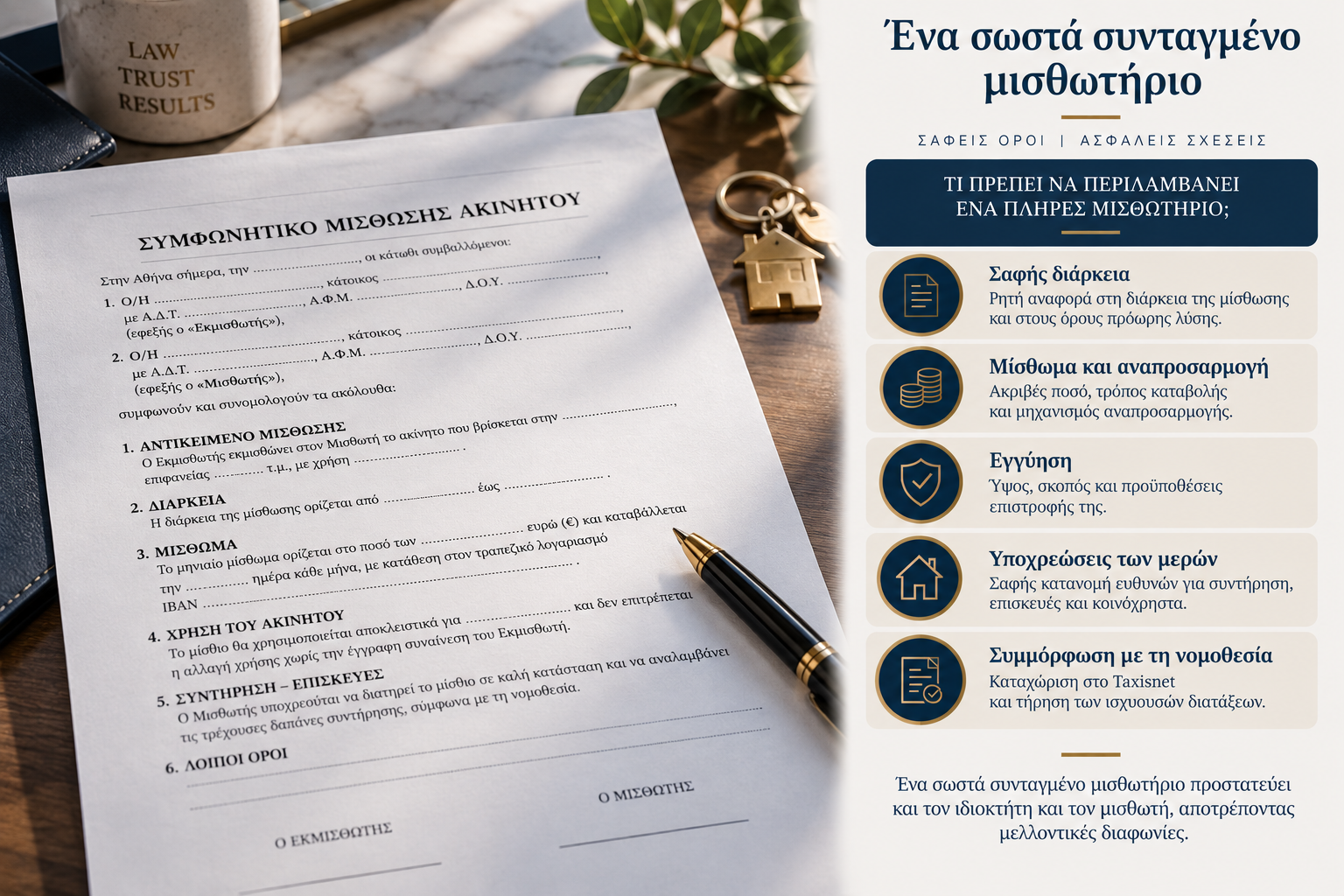 Ένα σωστά συνταγμένο μισθωτήριο – τι πρέπει να περιλαμβάνει
